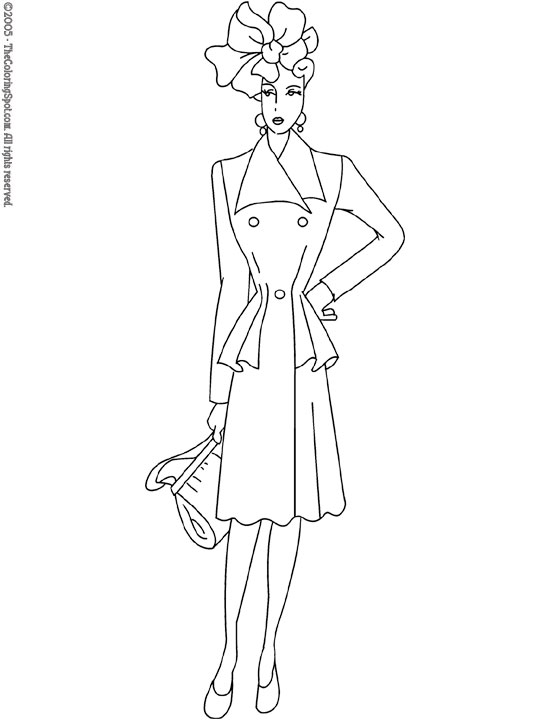 540x720 Fashion Model Coloring Pages Fashion Model Coloring Page Photo