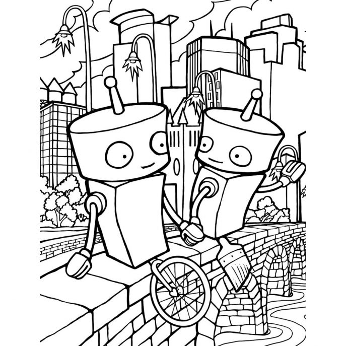 687x687 Coloring Excelent Robot Coloringk Photo Ideas Fashion Showkrobot