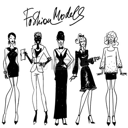 450x450 Pretty Fashionable Women Royalty Free Cliparts, Vectors, And Stock