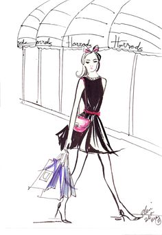 236x342 Watercolour Fashion Illustration Titled Show Girl Watercolor