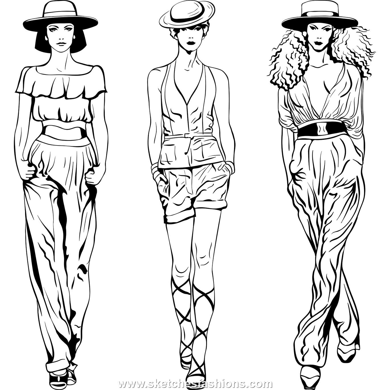 1370x1370 Fashion Drawing Sketches Female.jpg Fashion Illustration