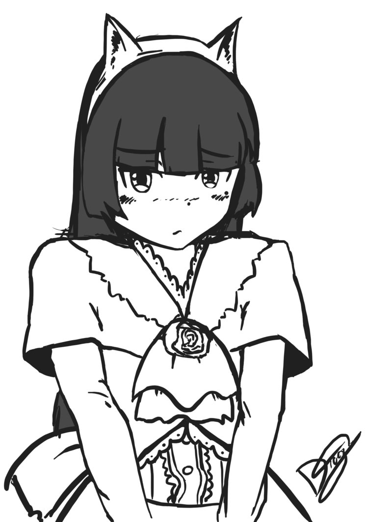 752x1063 Kuroneko Fast Drawing Photoshop By Oliveiradiogo