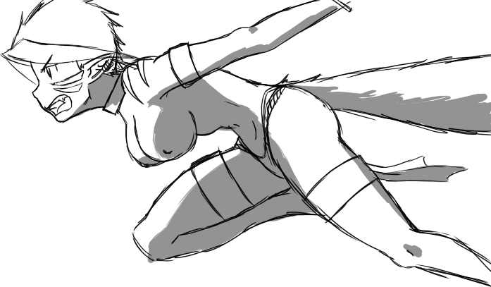 697x407 Fast Draw Wolf Demon Girl By Kalandrien