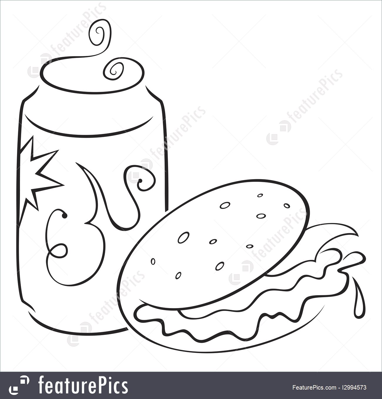 1300x1356 Illustration Of Fast Food
