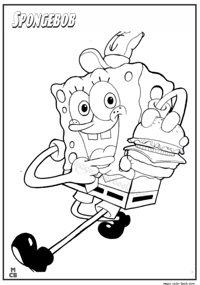 685x975 Spongebob Fast Food Coloring Pages