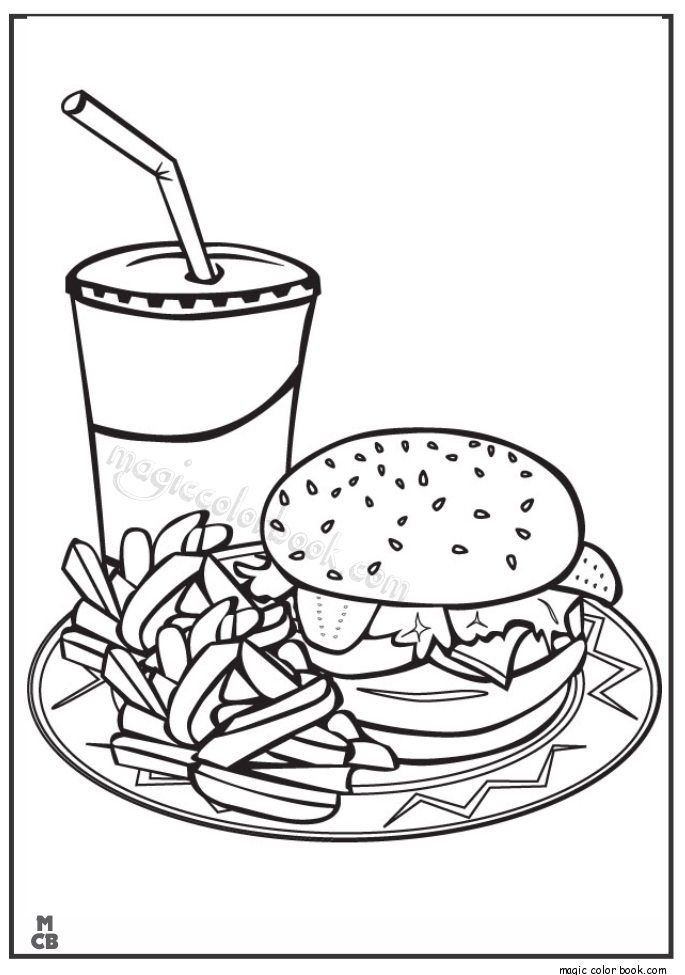 685x975 Fast Food Coloring Pages Coloring Page For Kids
