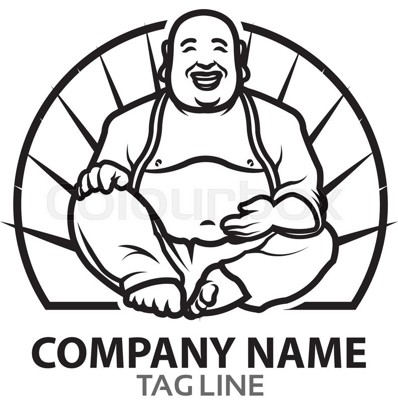 792x800 Graphic Design Of Funny Fat Buddha Cartoon Mascot For Logo
