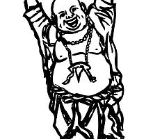 220x200 Laughing Buddha Stickers Redbubble