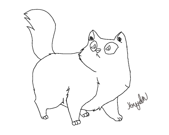 540x432 Fat Cat (Sketch) By Deathmakesmesmile