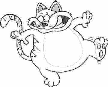 360x290 Fat Cat Coloring Pages