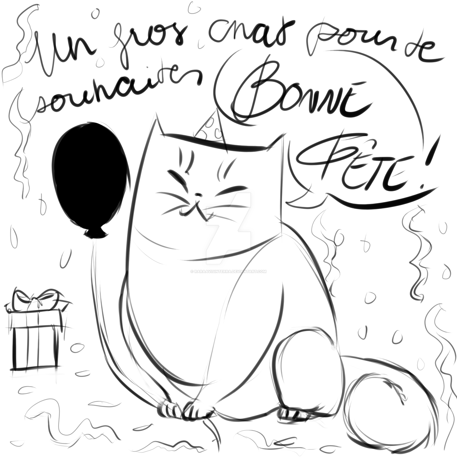 1600x1600 Happy Birthday Fat Cat By Raraavisinterra