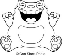 217x194 Cartoon Fat Cat Stock Illustrations