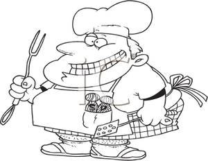 300x232 Page Of A Fat Chef Clipart Image