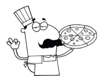 200x150 Pizza Hut Coloring Pages Awesome Pizza Color Page Fat Chef Making
