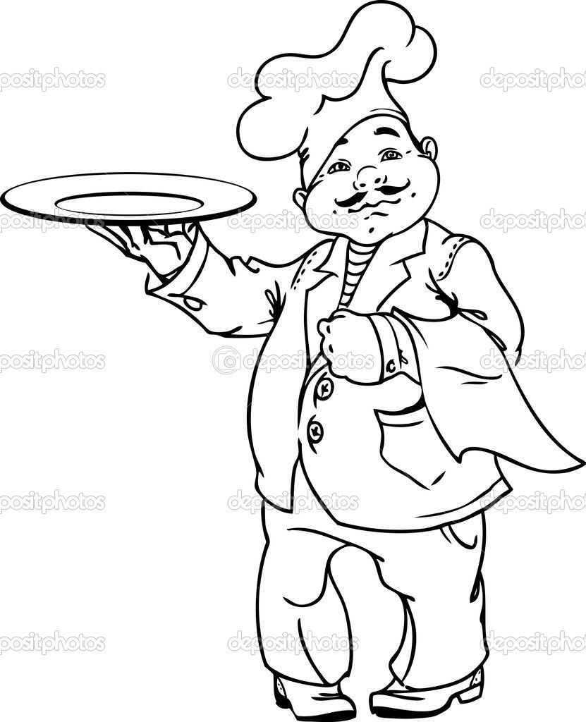 831x1024 Cute Line Drawings Of Chefs