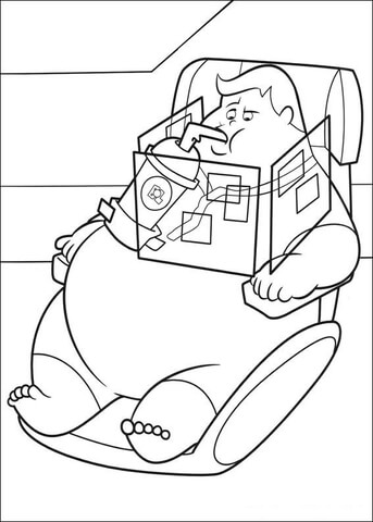 343x480 Fat Lazy Guy John Coloring Page Free Printable Coloring Pages