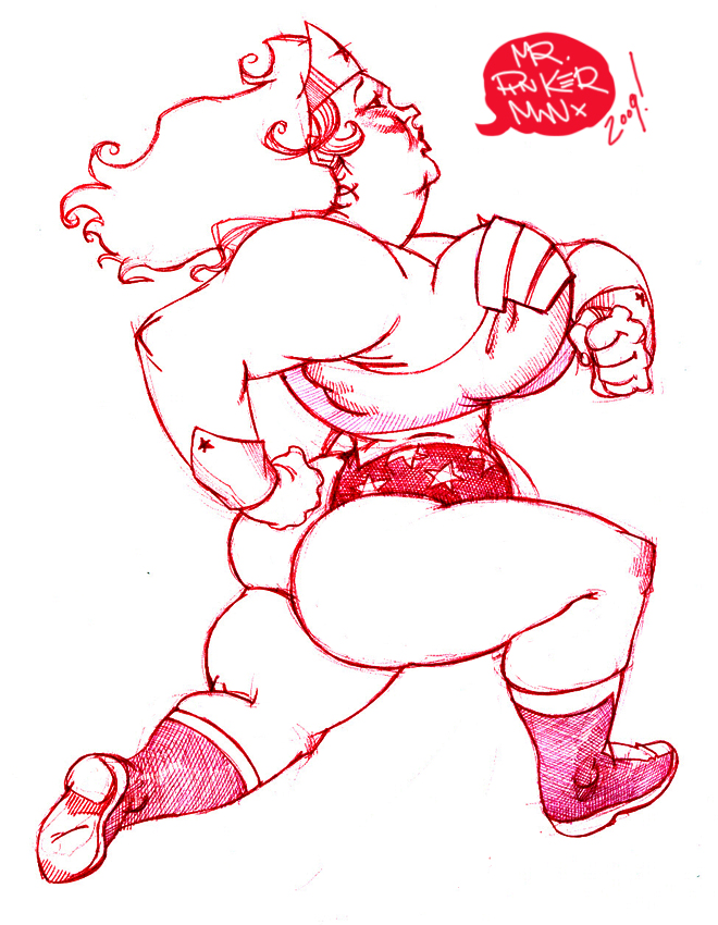 660x850 Wonder Fat Woman Run By Misterpinkerman