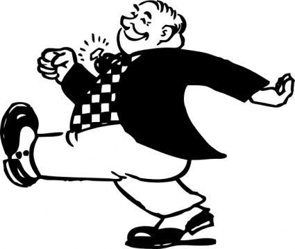425x359 Fat People Walking Clipart