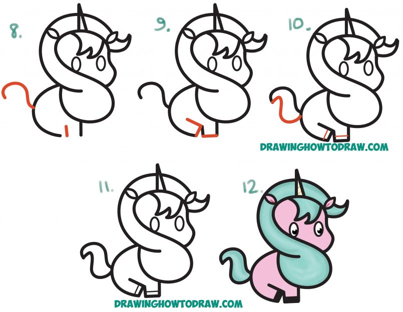 805x624 Drawing How To Draw A Realistic Unicorn Step By Step Easy