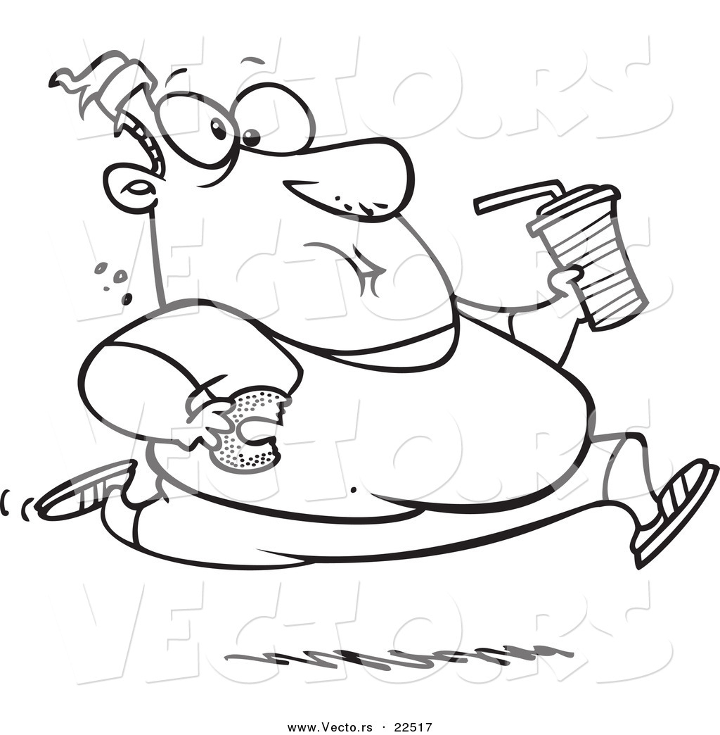1024x1044 Drawing Of A Fat Person Vector Of A Cartoon Fat Man Running