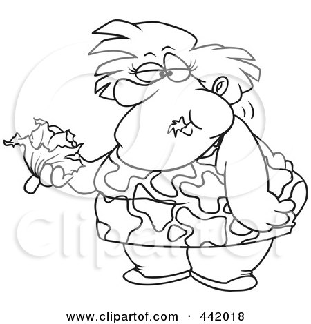 450x470 Royalty Free (Rf) Clip Art Illustration Of A Cartoon Black