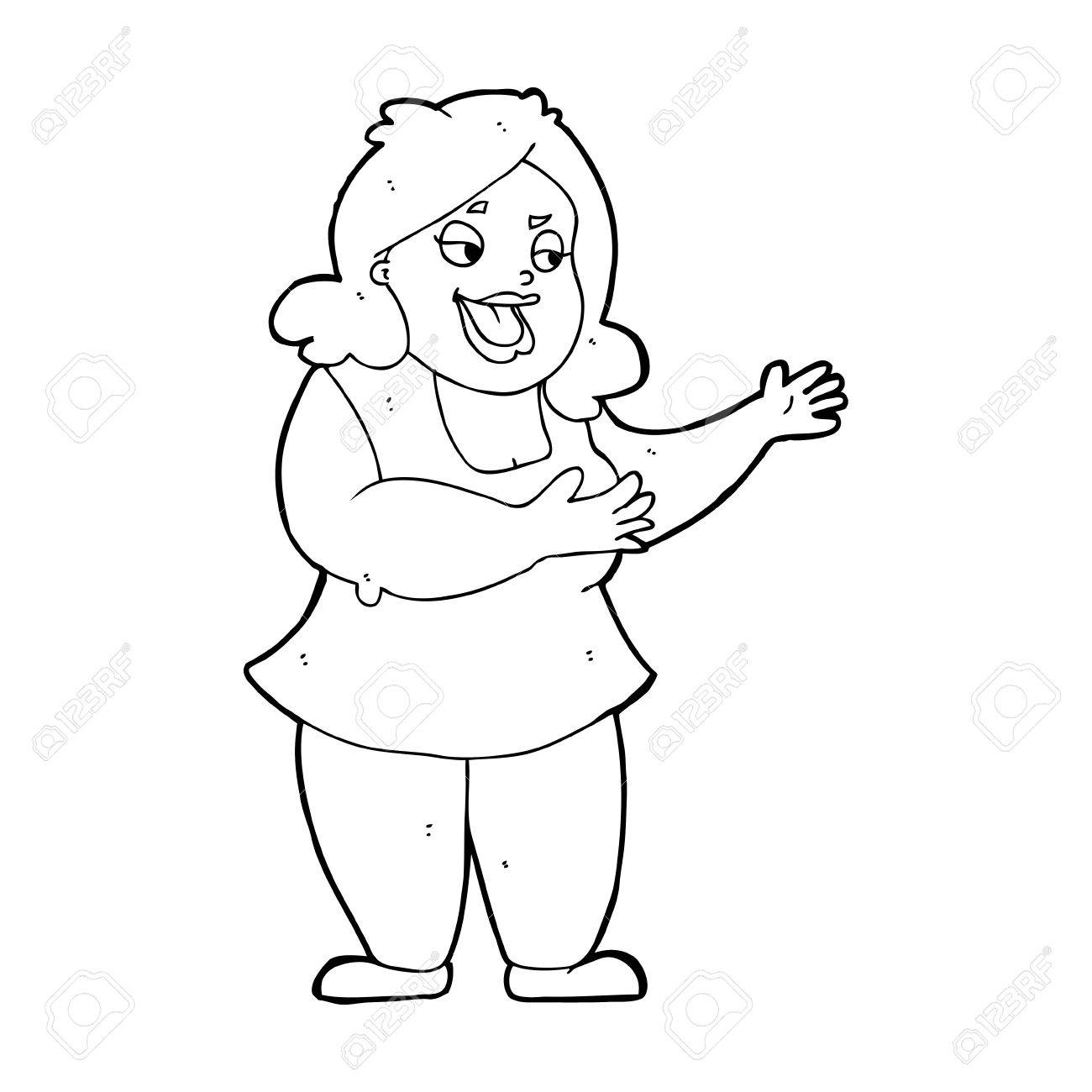 1300x1300 Cartoon Happy Fat Woman Royalty Free Cliparts, Vectors, And Stock