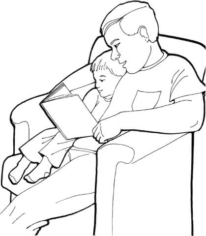 419x480 Father With His Son Coloring Page Free Printable Coloring Pages