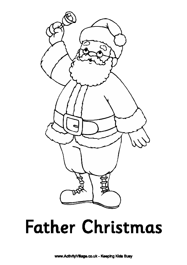 595x842 Father Christmas Colouring Page