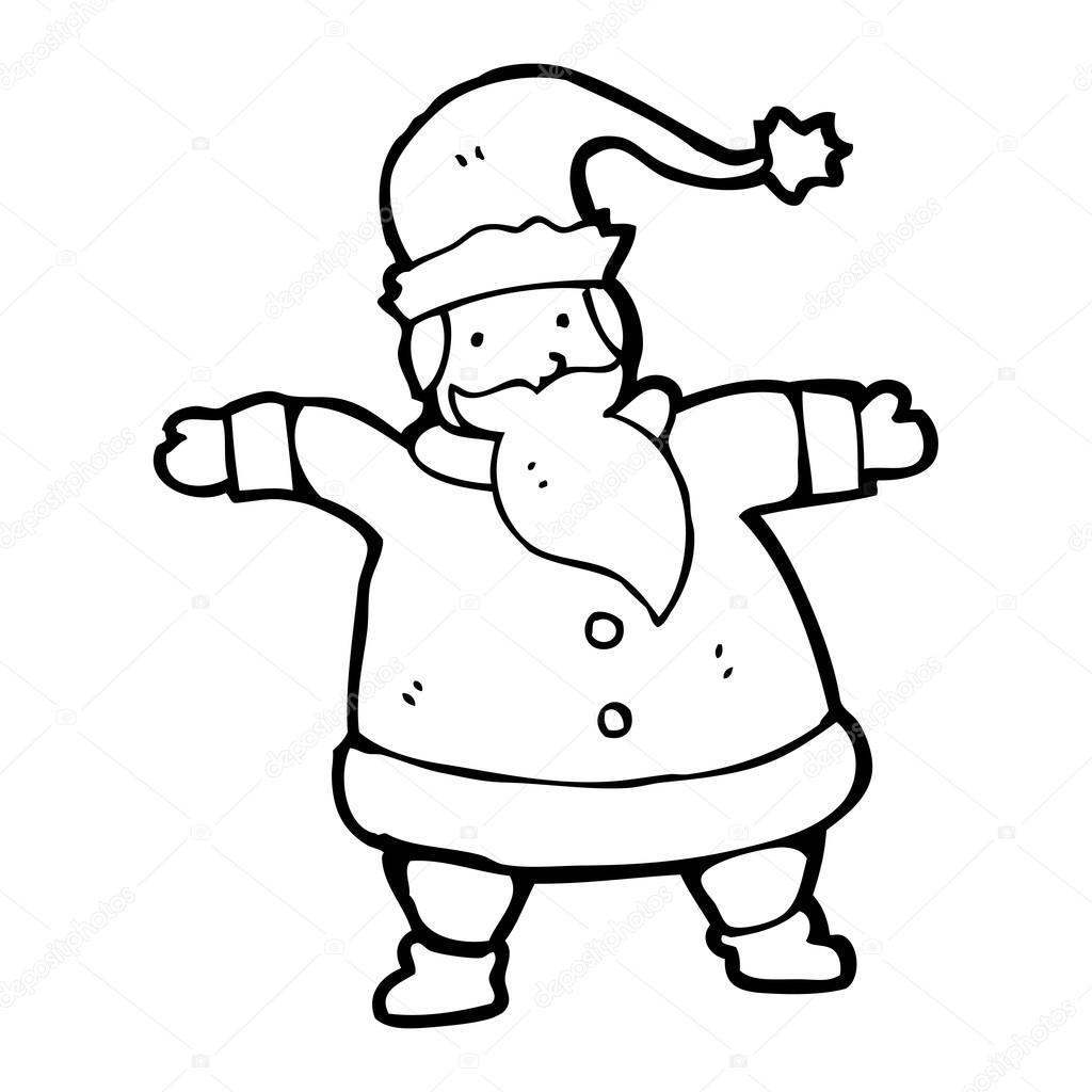 1024x1024 Cartoon Father Christmas Stock Vector Lineartestpilot