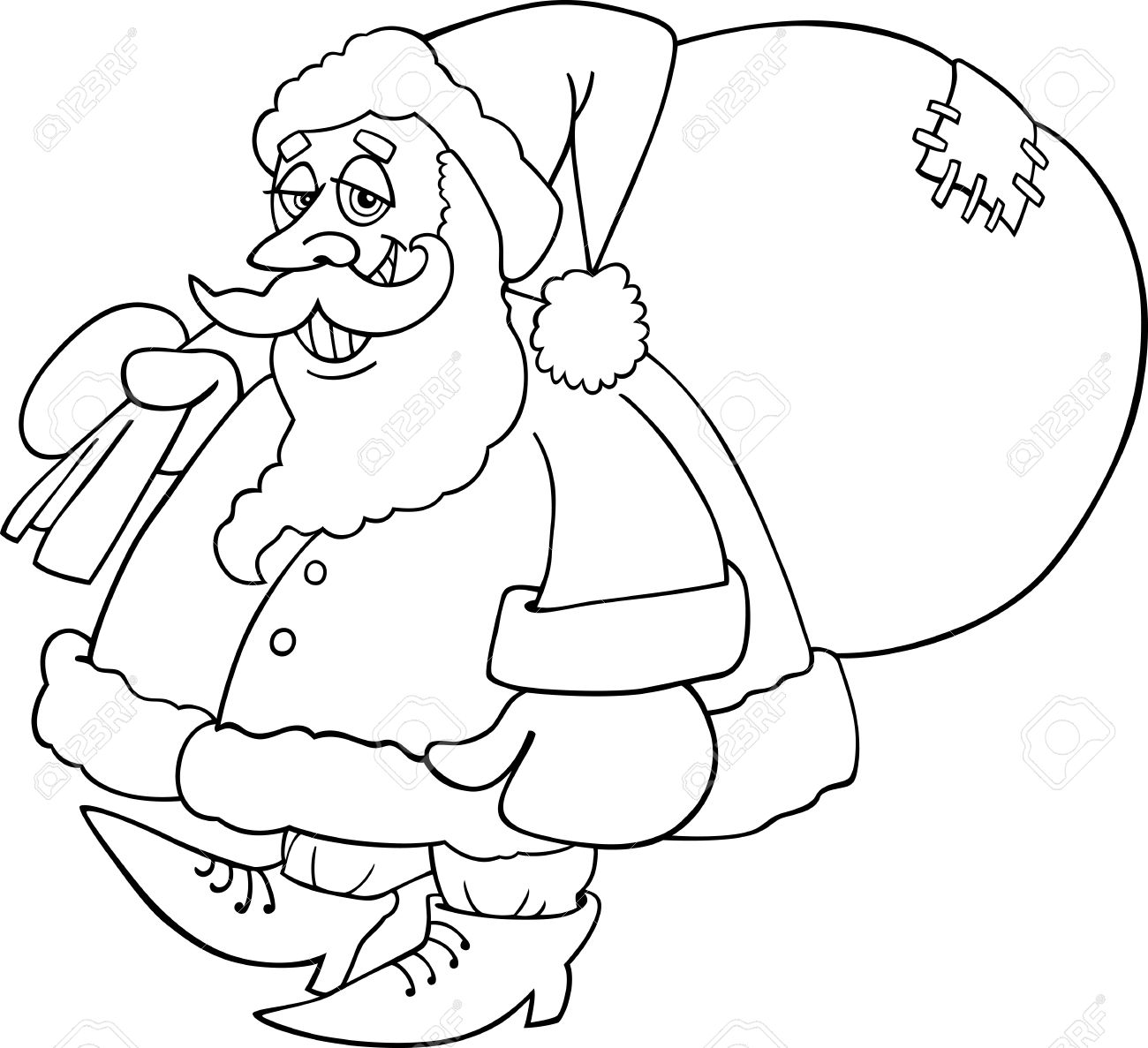 1300x1187 Cartoon Illustration Of Santa Claus Or Father Christmas Or Papa