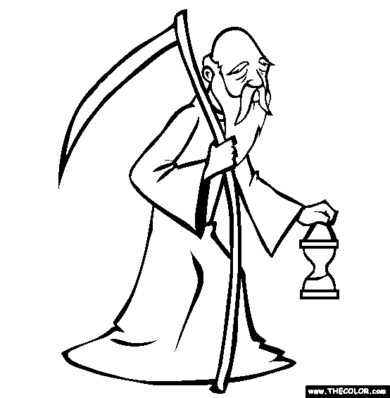 554x565 Father Time Coloring Page Free Father Time Online Coloring
