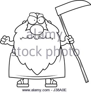 314x320 A Cartoon Illustration Of Father Time Looking Confused Stock