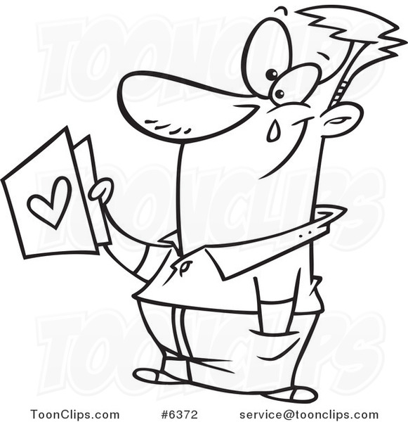 581x600 Cartoon Blacknd White Line Drawing Of Touched Dad Holding