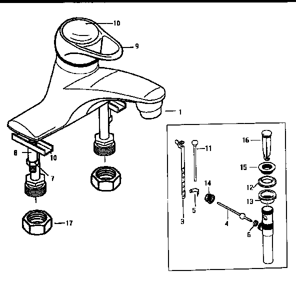 592x608 Sears Bathroom Faucet Parts Model 95420626 Sears Partsdirect