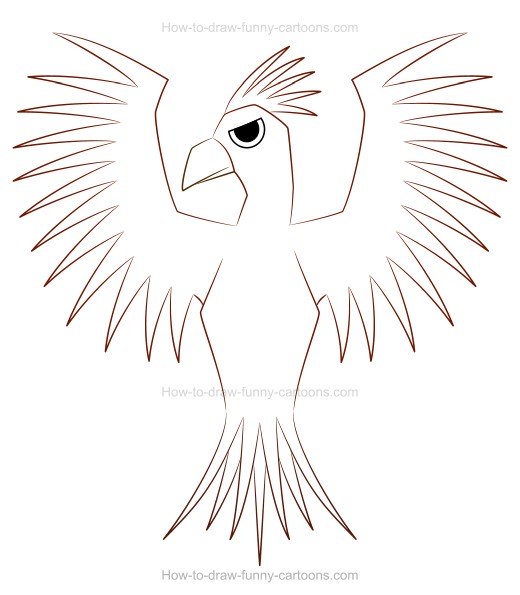 520x595 Create A Fun Phoenix Drawing!