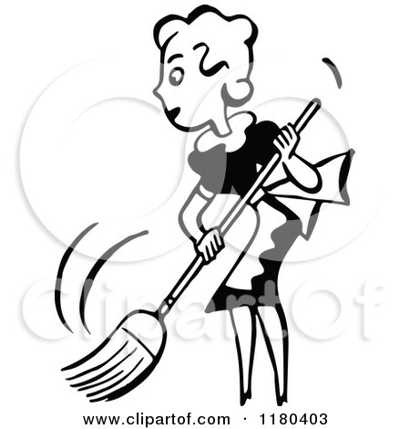 450x470 Clipart Sexy French Maid Pinup Woman Bending Overnd Holding