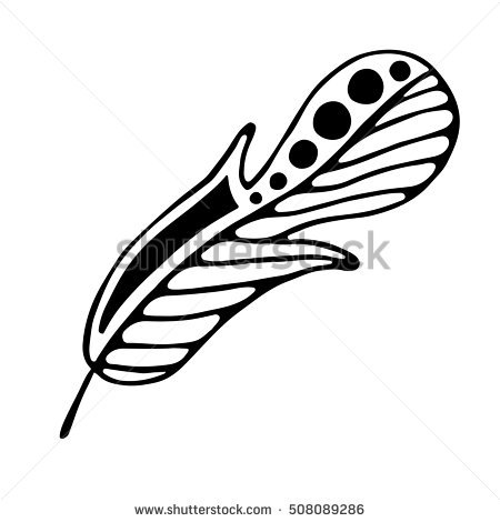450x470 Drawn Feather Cartoon