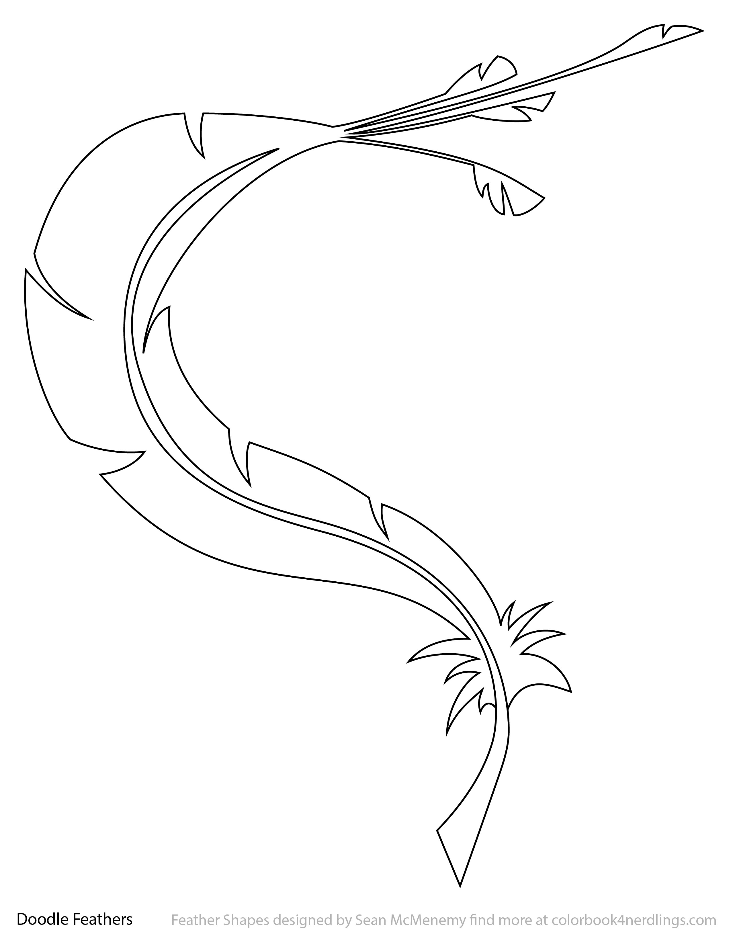 2550x3300 Use These Doodle Feathers As A Starter Drawing! Colorbook 4