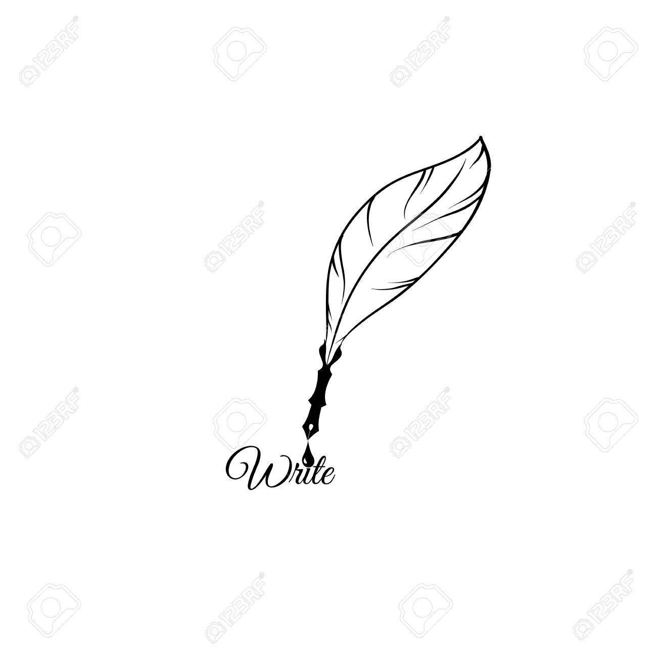 1300x1300 Writing Feather Pen