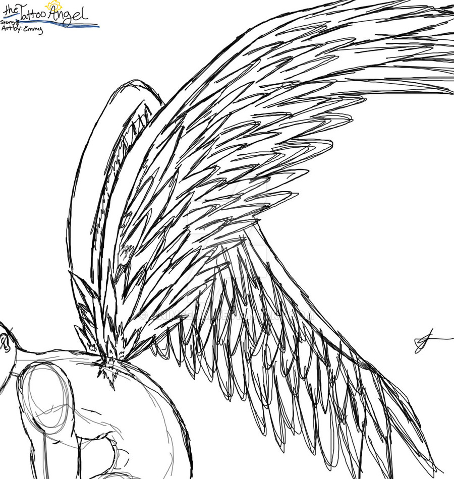 900x950 The Tattoo Angel Wing Practice By Animeemm