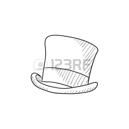 450x450 Fedora Hat Sketch Icon For Web, Mobile And Infographics. Hand