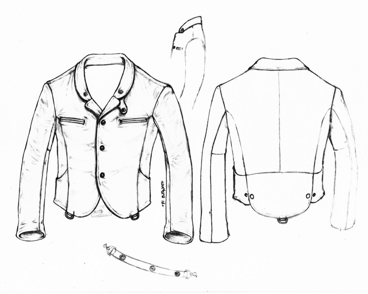 1216x971 Just A Jacket Drawing After Watching Some Cowboy Movie On Tv