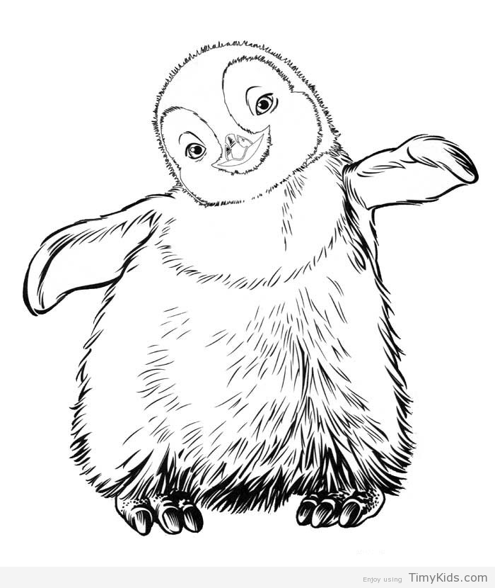 700x830 Happy Feet Coloring Pages Timykids