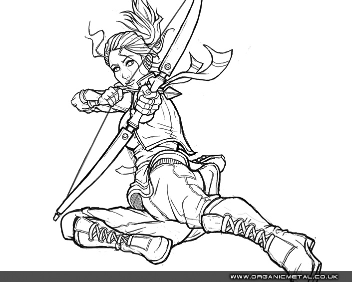 Female Archer Drawing at GetDrawings | Free download