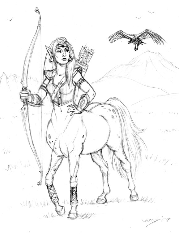 579x755 Centaur Archer By Dustmeat