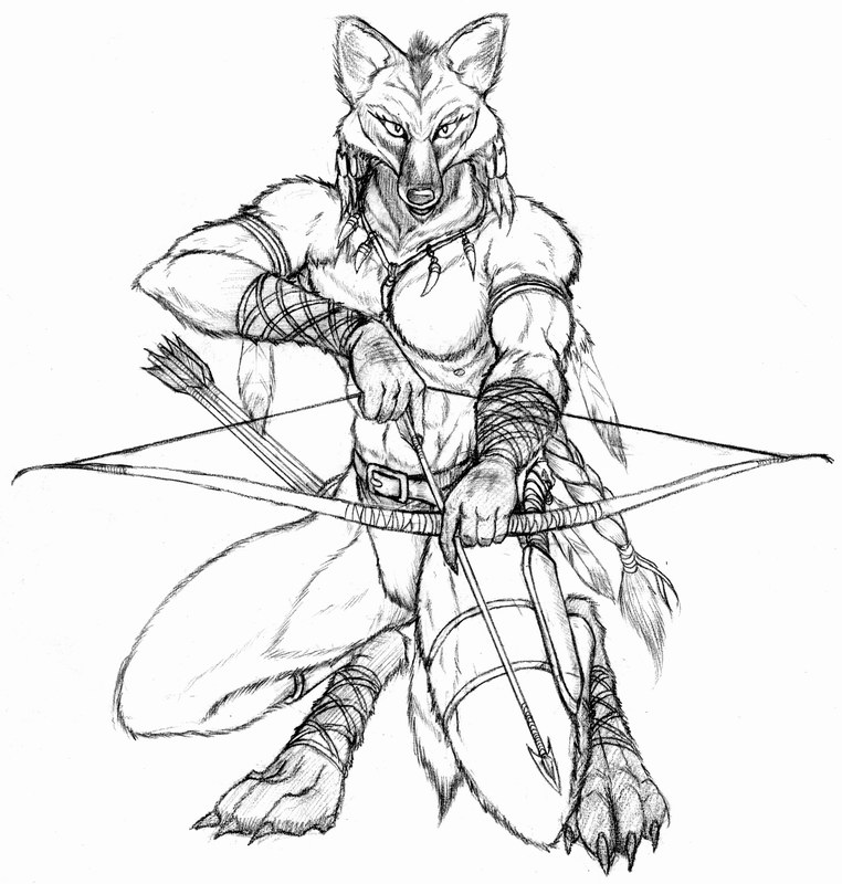 762x800 Female Maned Wolf Archer By Wolflsi