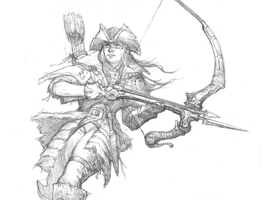 Female Archer Drawing at GetDrawings | Free download