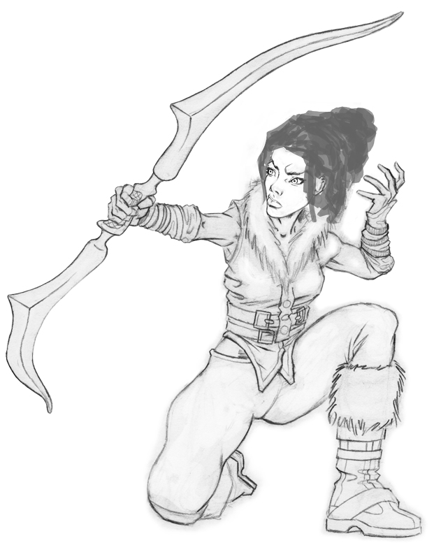 Female Archer Drawing at GetDrawings | Free download