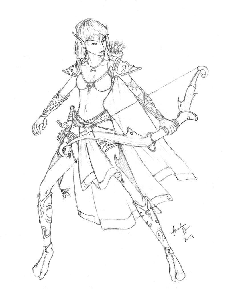 800x1024 Warcraft 3 Archer By Aznmantis