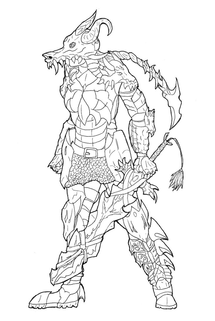 732x1092 Dragonian Warrior Female Armor (Wip) By Lerua